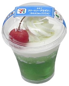 新発売のコンビニスイーツ:セブン-イレブン「まるでクリームソーダなゼリー」ほか