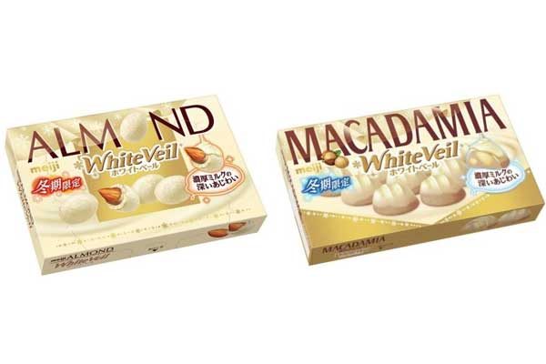 冬のホワイトチョコ】明治からアーモンドとマカダミアの