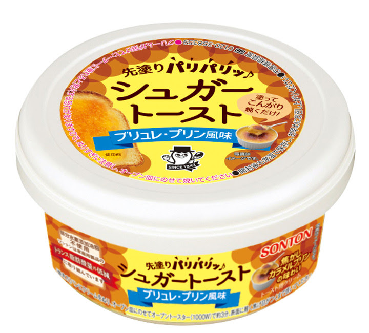 ソントン「シュガートースト ブリュレ・ プリン風味」新発売!カリッと香ばしスイーツ食パンに♪