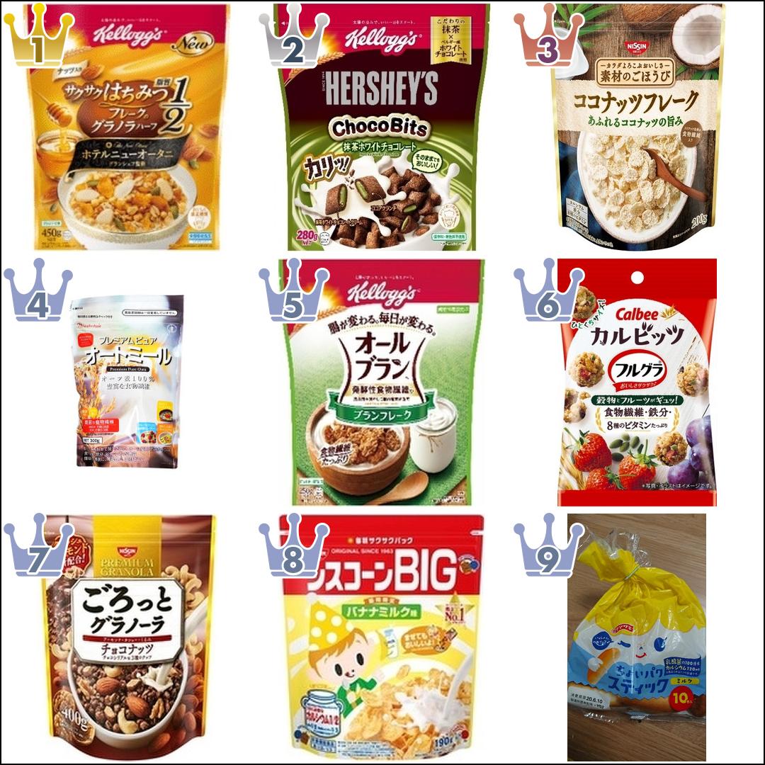 シリアル&パンTOP3!