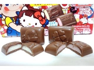 「不二家 ミルキーチョコレート ペコ＆ハローキティ 箱12粒」のクチコミ画像 by レビュアーさん