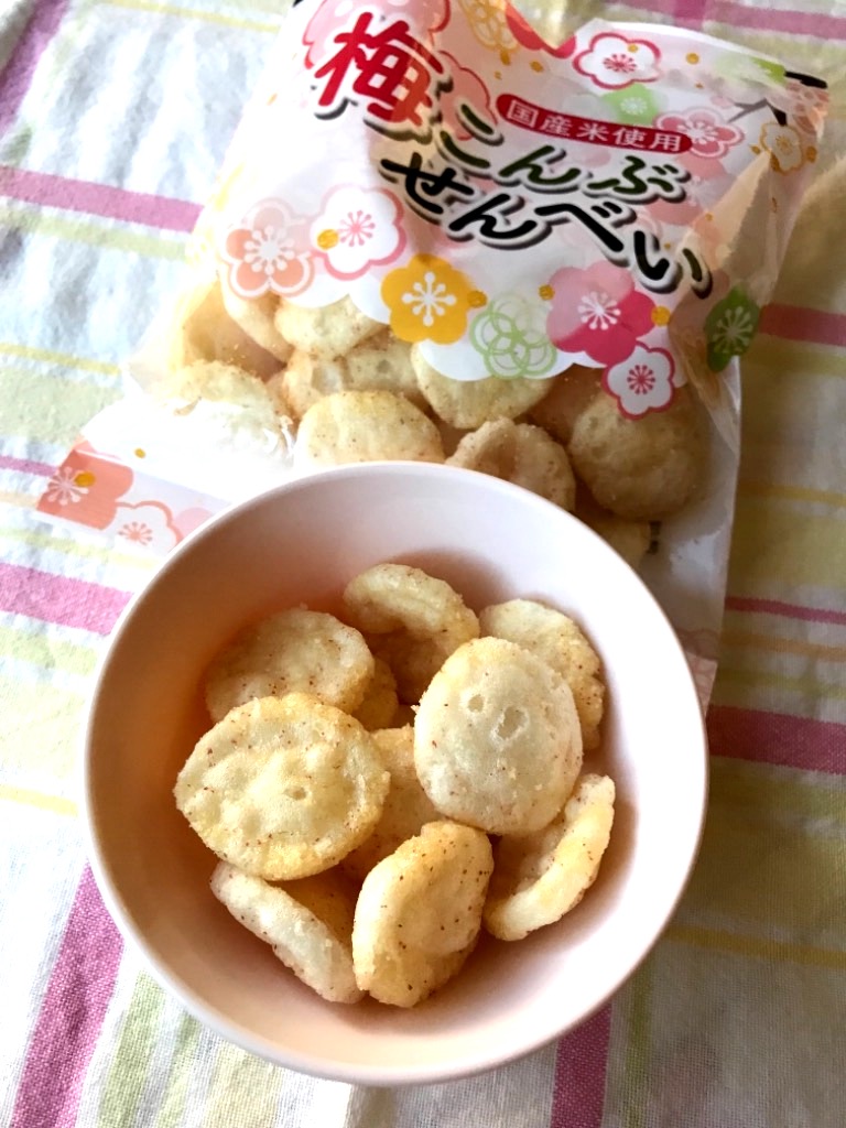 「まるせん米菓 梅こんぶせんべい」の商品情報