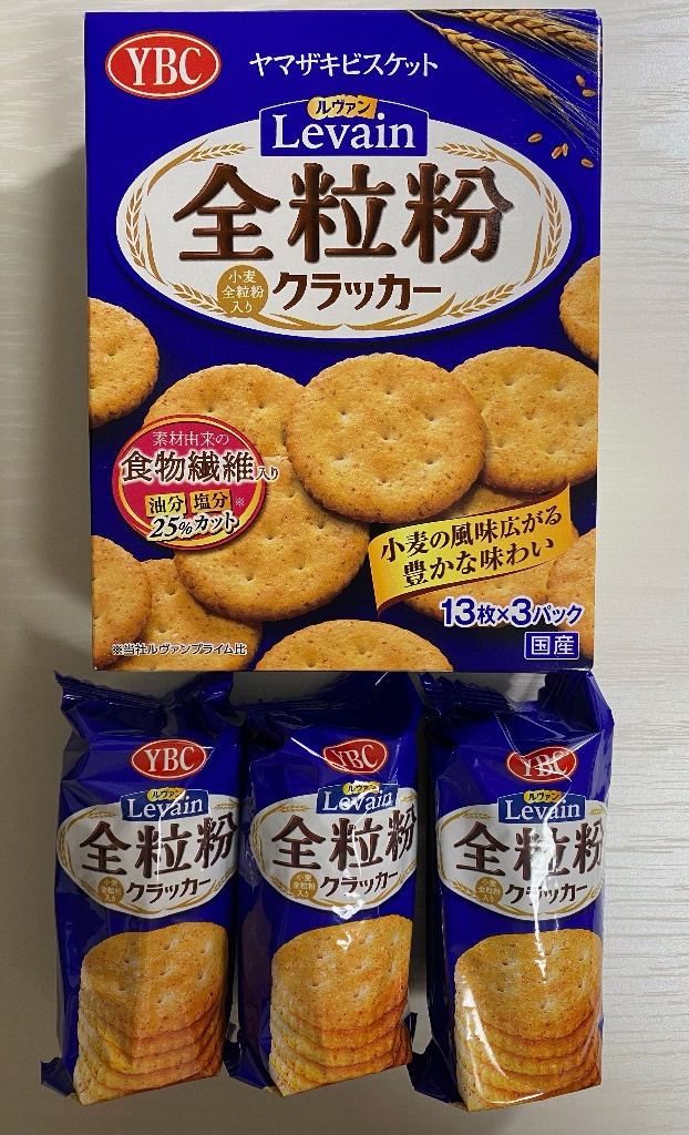 YBC ルヴァン 全粒粉クラッカー 箱6枚×4のクチコミ・評価・商品情報【もぐナビ】