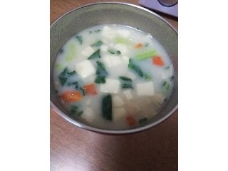 「永谷園 冷え知らずさんの生姜豆乳鍋スープ カップ29.5g」のクチコミ画像 by もっこさん