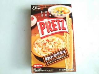 「江崎グリコ プリッツ（PRETZ） 海老とチーズのグラタン味 箱55g」のクチコミ画像 by いちごみるうさん