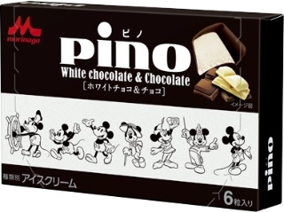 森永 ピノ ホワイトチョコ＆チョコ ディズニーデザインパッケージ 箱10ml×6