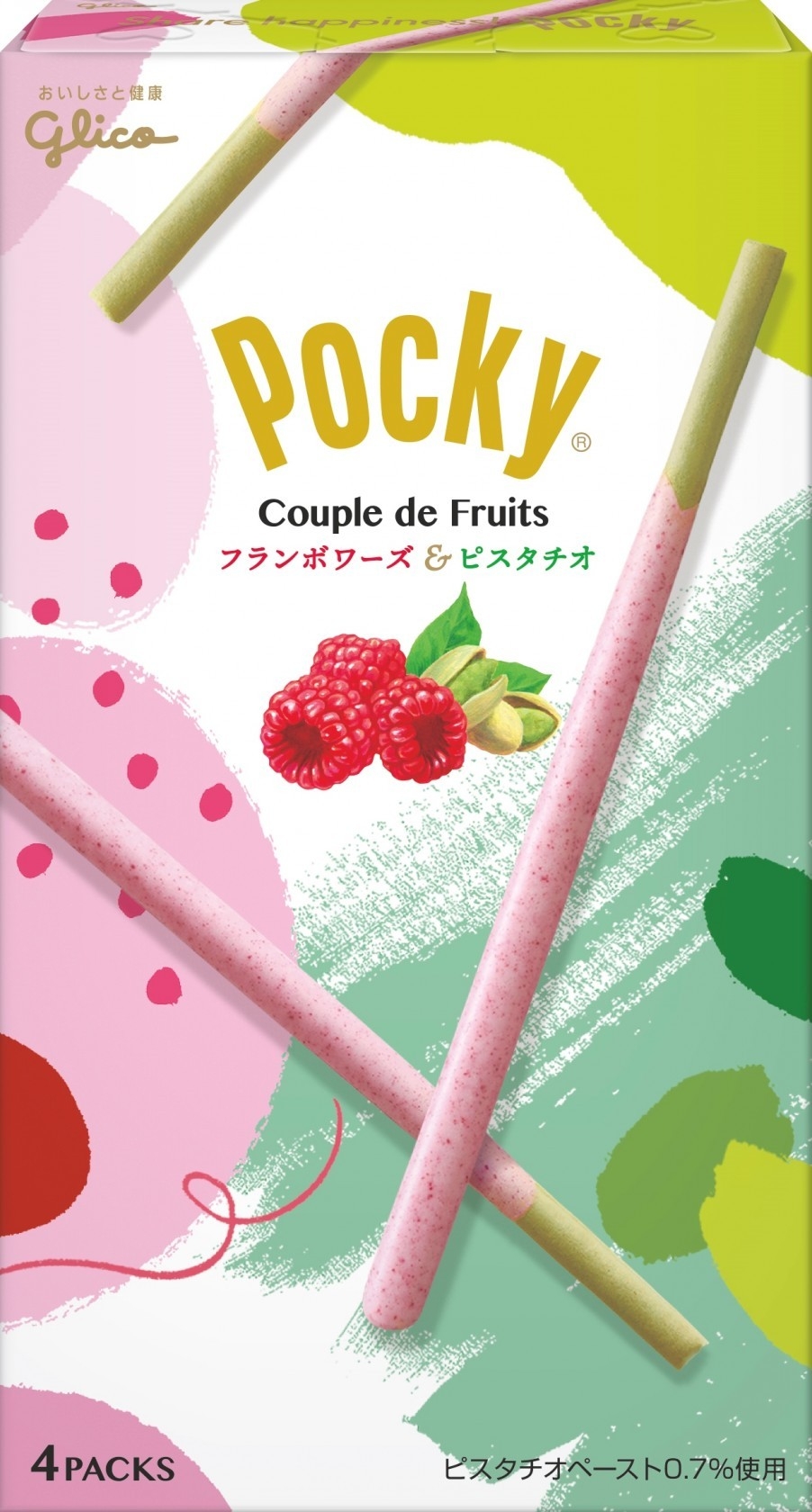 グリコ ポッキー Couple de Fruits フランボワーズ＆ピスタチオ 箱4包