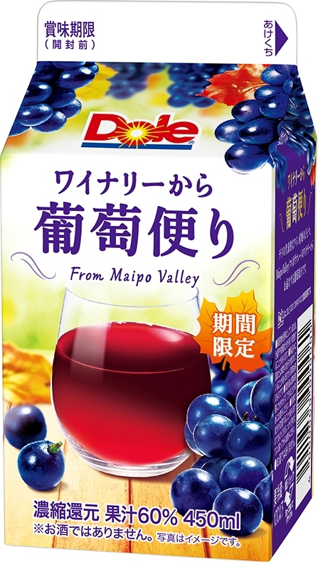 Dole ワイナリーから葡萄便り パック450ml