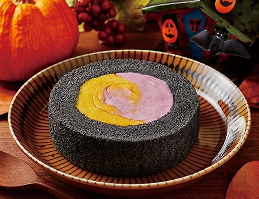 ローソン プレミアムかぼちゃ＆紫芋のロールケーキ