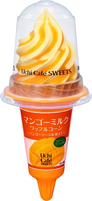 ローソン Ｕｃｈｉ Ｃａｆｅ’ ＳＷＥＥＴＳ マンゴーミルクワッフルコーン