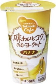 日本ルナ ときめきカフェ 味わいとコクのむヨーグルト バナナ カップ180g