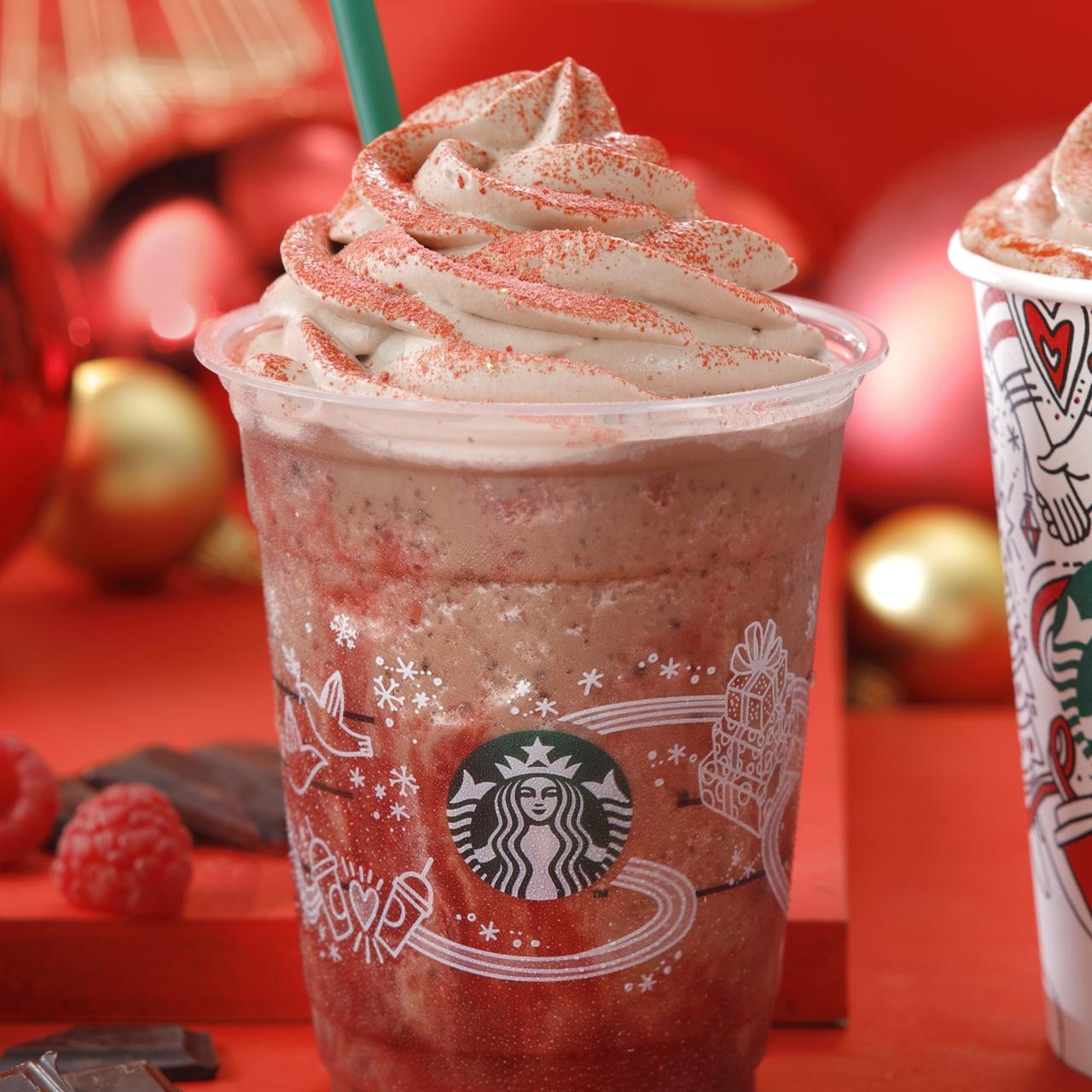 スターバックス クリスマス ラズベリー モカ フラペチーノ