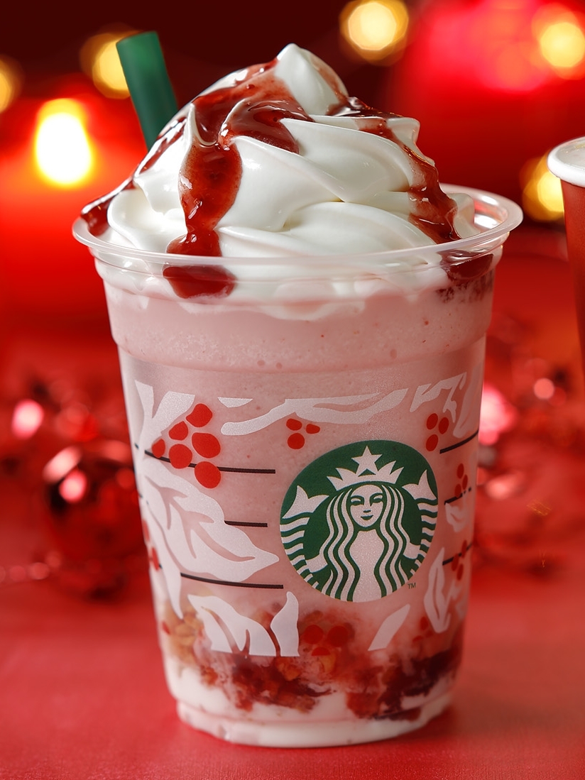 スターバックス クリスマス ストロベリー ケーキ フラペチーノ