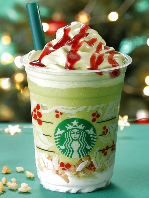 スターバックス ピスタチオ クリスマス ツリー フラペチーノ