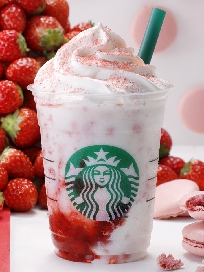 スターバックス ＃STRAWBERRYVERYMUCHFRAPPUCCINO＿＿WHITE