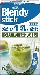 AGF ブレンディ スティック 冷たい牛乳で飲む クリーミー抹茶オレ 箱9g×6