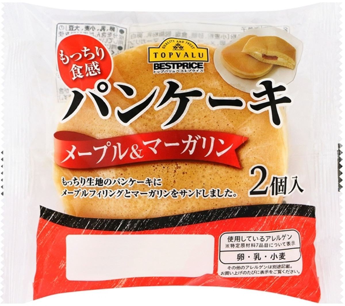 高評価 ふんわり トップバリュ ベストプライス もっちり食感 パンケーキ メープル マーガリン のクチコミ 評価 Nekokurumiさん もぐナビ