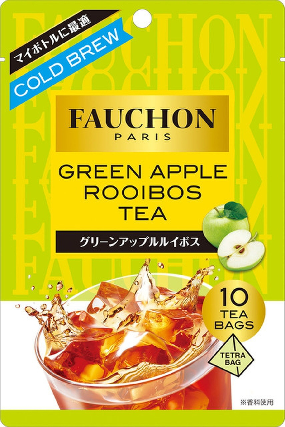 Fauchon 紅茶 水出しグリーンアップルルイボス ティーバッグ 袋40gの