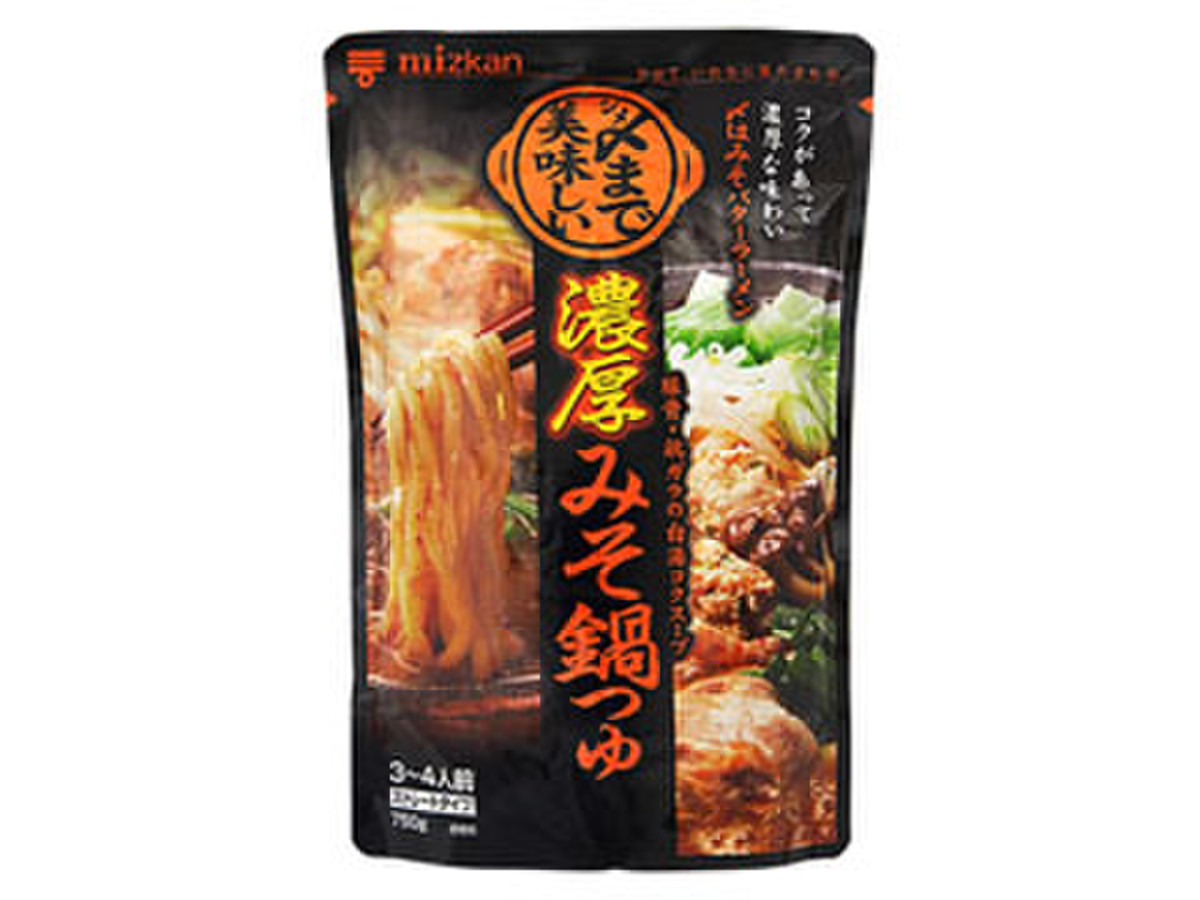 中評価 ミツカン 〆まで美味しい 濃厚みそ鍋つゆ ストレート 袋750g 製造終了 のクチコミ 評価 カロリー 値段 価格情報 もぐナビ