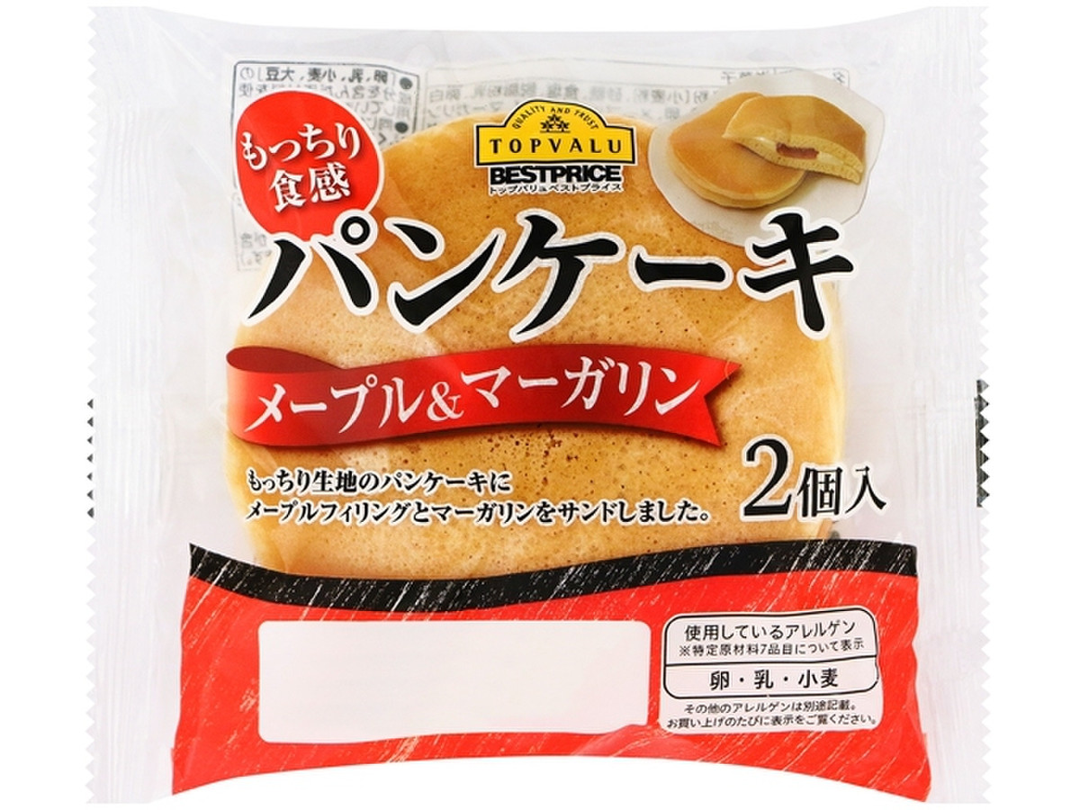 中評価 トップバリュ ベストプライス もっちり食感 パンケーキ メープル マーガリンのクチコミ 評価 カロリー 値段 価格情報 もぐナビ