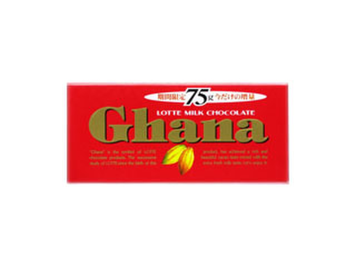 Lotte ghana mik chocolate bar 75g (4903333066711)