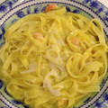 日清食品冷凍 日本のパスタ 乱切り海老とれんこんのカルボナーラ ゆず・白みそ仕立て 商品写真 2枚目