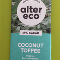 Alter Eco オーガニックチョコレートバー ダーク塩ココナッツタフィー カカオ47％ 商品写真 3枚目