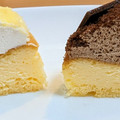 ローソン Uchi Cafe’ スフレチーズケーキ バニラホイップ＆チョコホイップ 商品写真 1枚目