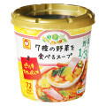 マルちゃん 7種の野菜を食べるスープ ピリ辛ちゃんぽん味 商品写真 1枚目