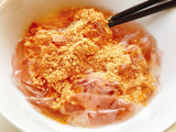 「ヨコオ食品工業 和すいーつ きな粉と練乳で食べる苺の葛きり 葛きり250g、練乳20g、きな粉8g」のクチコミ画像 by 野良猫876さん