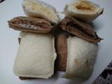 「ヤマザキ ランチパック 4種のおいしさ ピーナッツ・アップルカスタード・チョコ・クッキークリーム 袋2個」のクチコミ画像 by レビュアーさん