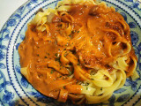 日清食品冷凍 日清もちっと生パスタ クリーミーボロネーゼの実食写真（レビュアーさん）