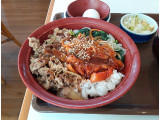 すき家 おんたまビビンバ牛丼の実食写真（つなさん）