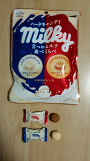 「不二家 ミルキーハードキャンディ 2つのミルク食べくらべ 袋80g」のクチコミ画像 by あんじゅろぜさん