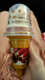 「ローソン Uchi Cafe’ SWEETS 和栗と安納芋ワッフルコーン」のクチコミ画像 by あんじゅろぜさん