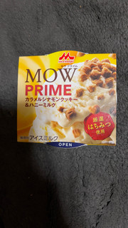 「森永 MOW PRIME カラメルシナモンクッキー＆ハニーミルク カップ105ml」のクチコミ画像 by つばさピアスさん