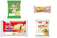 今週新発売の菓子パン🍫まとめ！『スナックサンド　熊本県産メロン＆ホイップ』、『コッペパン　白桃ジャム＆ホイップ　新潟県産牛乳入りホイップ』など♪