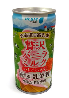 「acure made 贅沢バニラミルク いちごミックス 缶190g」のクチコミ画像 by つなさん