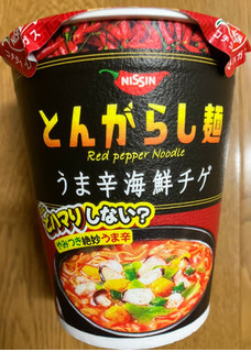 「日清食品 日清のとんがらし麺 うま辛海鮮 カップ64g」のクチコミ画像 by 千尋の彼氏2さん