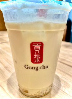 「Gong cha ゆずピーチ阿里山 ミルクティー」のクチコミ画像 by papipiさん