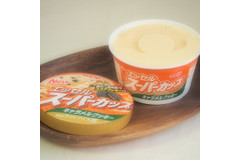 「スーパーカップ キャラメルクッキー」はあっさりとした甘さで最後までおいしい。