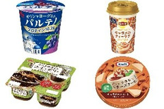 今週新発売の森永乳業まとめ！『ギリシャヨーグルト パルテノ ブルーベリーソース入』、『キャラメルティーラテ』など♪