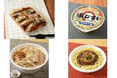 今週新発売の麺料理まとめ！『麺増量 屋台風お好み焼 イカ玉＆焼そば』、『函館麺厨房あじさい 味彩塩拉麺』など♪