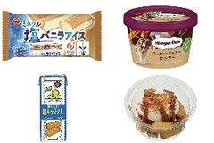 今週新発売の塩味まとめ！『ミネラル塩バニラアイス』、『ミニカップ コーヒークッキーサンデー』など♪