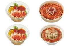 今週新発売のセブンイレブン麺まとめ！『グリルチキンの旨辛トマトパスタサラダ』、『辛辛辛い トマトソースパスタ』など♪