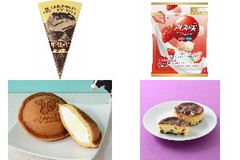 今週新発売のおやつまとめ！『ザ・クレープ チョコ＆チョコ』、『アイスの実 Wジェラート 苺・ミルク』など♪