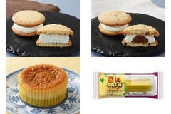 今週新発売のローソンスイーツ🍰まとめ！『しっとりビスケットサンド クリーム』、『しっとりビスケットサンド ショコラ』など♪