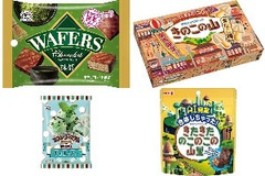 今週新発売のチョコレート味🍫まとめ！『ショコラウェファース 抹茶』、『関西限定きのこの山駄菓子屋さんのきなこ棒風味』など♪