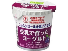 ソヤファーム 豆乳で作ったヨーグルト フルーツ味 ブルーベリー果肉入り カップ110g