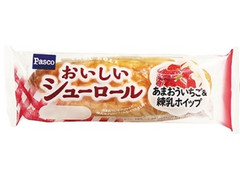 Pasco おいしいシューロール あまおういちご＆練乳ホイップ 袋1個